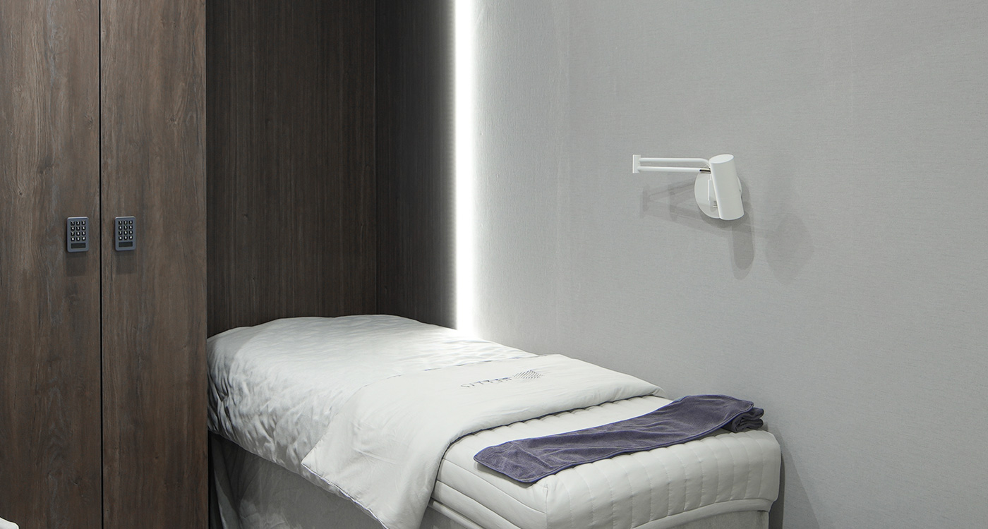 Clean, private skin care treatment room at Bellis Clinic